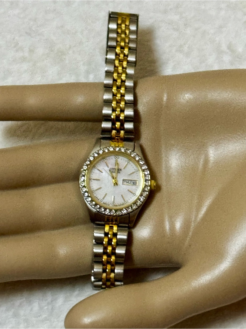 Citizen Women's Stainless Steel and Gold tone with Mother of Pearl Watch